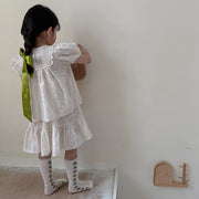 ハイソックス かかとなし キッズ 子供 女の子 靴下 くつ下 チェック フラワー 花 リーフ レース メッシュ シースルー 透け感 ガーリー 可愛い おしゃれ