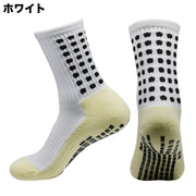 スポーツソックス 単品 サッカーソックス クルーソックス メンズ 男性用 靴下 くつ下 フットウエア レッグウエア 通気性 吸汗 滑り止め ドット 紳士用