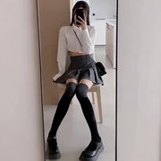 ニーハイソックス ロング丈 ロングソックス 薄手 レディース バイカラー あたたかい シンプル 防寒 女性 ブラック 黒 シンプル カジュアル