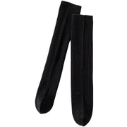 ハイソックス かかとなし 子供 キッズ 女の子 靴下 2WAY ロング丈 クルー丈 ルーズ リブ 通気性 吸汗 防臭 無地 シンプル