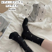 ソックス レディース クルーソックス 靴下 くつ下 水玉 ショートソックス ドット 女性 婦人 通気性 薄手 おしゃれ かわいい カジュアル ショート