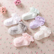 靴下 ショートソックス ベビー キッズ 子供用 女の子 赤ちゃん くつ下 レース フリル 薄手 ショート丈 可愛い ガーリー おしゃれ お出掛け こども用