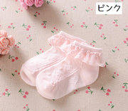 靴下 ショートソックス ベビー キッズ 子供用 女の子 赤ちゃん くつ下 レース フリル 薄手 ショート丈 可愛い ガーリー おしゃれ お出掛け こども用