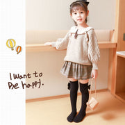 ハイソックス ニーハイソックス 女の子 キッズ 子供 子ども 女子 女児 靴下 くつした リボン リブ チェック かわいい キュート ガーリー フォーマル 入学式 卒園式