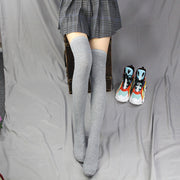 ニーハイソックス オーバーニーソックス 靴下 くつ下 レディース 女性用 無地 単色 リブ ロング 膝上 シンプル おしゃれ カジュアル スタンダード レッグウェア ブラック グレー ネイビー ワイン