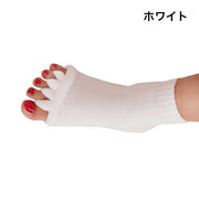 足指開きソックス 5本指靴下 1足 レディース メンズ 男女兼用 ショート丈 クルーソックス オープントゥ 広げる ストレッチ シンプル