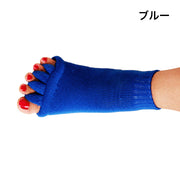 足指開きソックス 5本指靴下 1足 レディース メンズ 男女兼用 ショート丈 クルーソックス オープントゥ 広げる ストレッチ シンプル