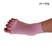 足指開きソックス 5本指靴下 1足 レディース メンズ 男女兼用 ショート丈 クルーソックス オープントゥ 広げる ストレッチ シンプル