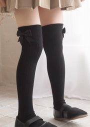ニーハイソックス オーバーニーソックス ハイソックス キッズ ベビー 赤ちゃん 子供 女の子 ガールズ 靴下 くつ下 ソックス ひざ上 リボン かわいい 可愛い おしゃれ シンプル 発表会 お出かけシーン