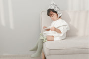 靴下 ハイソックス チューブソックス ベビー キッズ 赤ちゃん 子供 女の子 かかとなし ニーハイ ロング リブ リボン 無地 シンプル カジュアル かわいい おしゃれ デイリー 普段使い お出かけ お散歩 通園 通学 レッグウェア ホワイト パープル グリーン イエロー ベージュ