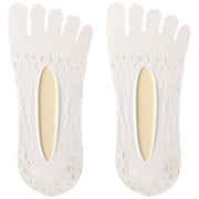 五本指ソックス フットカバー 靴下 レディース カバーソックス 浅履き くつ下 滑り止め付き 脱げにくい 薄手 メッシュ 通気性 5本指 女性用 婦人用 シンプル
