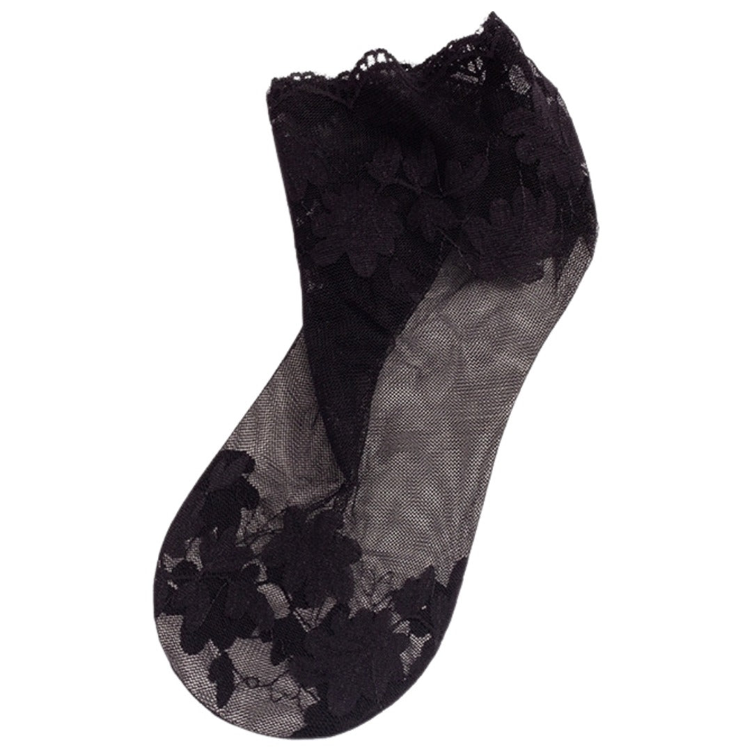ショートソックス 2足セット レディース 女性 婦人 靴下 ブラック2足セット バリエーション画像
