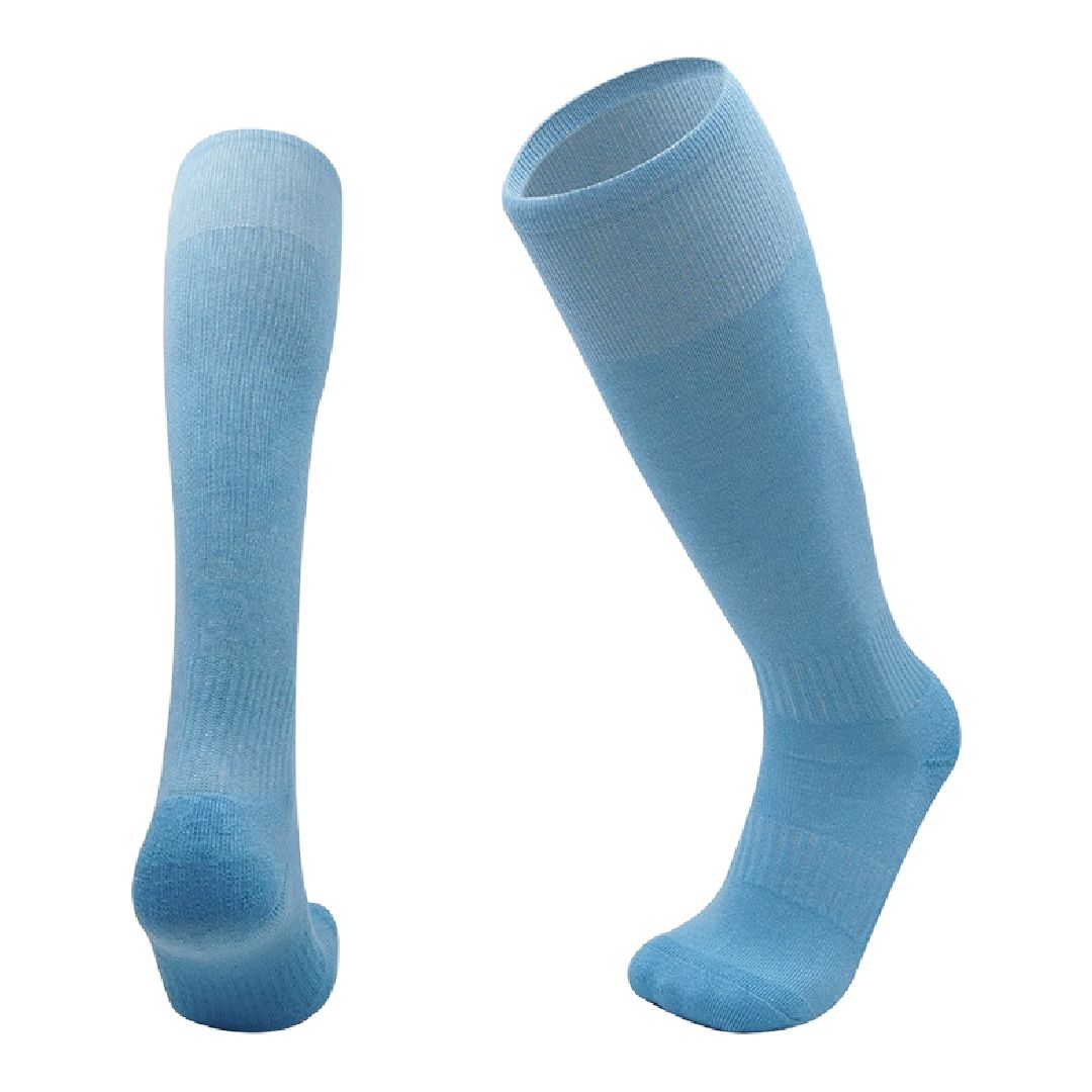 スポーツソックス 靴下 ハイソックス 大人用 子供用 メンズ スカイブルー バリエーション画像