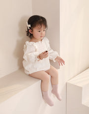 靴下 5足組セット クルーソックス キッズ ベビー 子供用 赤ちゃん 新生児 くつ下 無地 単色 リブ シンプル 白 ホワイト