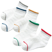 靴下 ソックス 5足セット 5足組 ベビー キッズ クルー丈 通気性 夏 春 女の子 男の子 9cm 10cm 12cm14cm 16cm 18cm 19cm 20cm 21cm 22cm ショート丈 短い ファッションアイテム カジュアル おしゃれ 無地 シンプル 単色 パステルカラー メッシュ