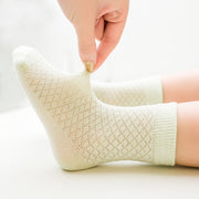 靴下 ソックス 5足セット 5足組 ベビー キッズ クルー丈 通気性 夏 春 女の子 男の子 9cm 10cm 12cm14cm 16cm 18cm 19cm 20cm 21cm 22cm ショート丈 短い ファッションアイテム カジュアル おしゃれ 無地 シンプル 単色 パステルカラー メッシュ