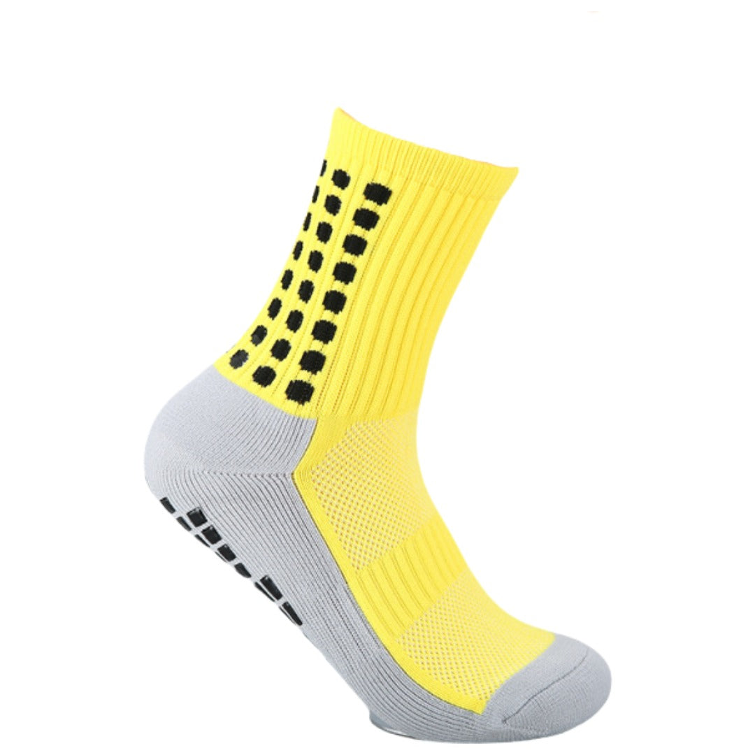スポーツソックス メンズ靴下 クルーソックス 男性用 フットウエア レッグウエア グレー×イエロー バリエーション画像