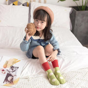 靴下 クルーソックス 5足セット 子供 キッズ ベビー 赤ちゃん クルー丈 ドット 水玉 ボーダー しましま ツートンカラー リブ かわいい おしゃれ ナチュラル 北欧風 キュート カジュアル 青 赤 緑 黄 茶 白
