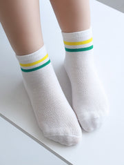 クルーソックス 5足組セット 靴下 キッズ ベビー ソックス くつ下 男女兼用 男の子 女の子 子供用 赤ちゃん 定番 ライン スポーティ