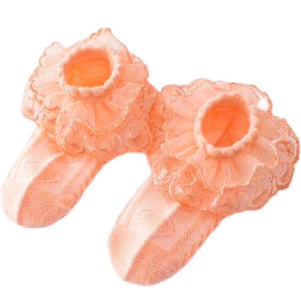 靴下 ソックス 単品 キッズ ベビー 女の子 子供用 ショートソックス ショート丈 単色 ハート フリル レース 上品 かわいい おしゃれ おでかけ 発表会 入学式 卒園式