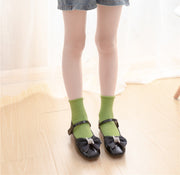 クルーソックス キッズ ベビー 子供 男の子 女の子 靴下 くつ下 ソックス 黒 白 ピンク 無地 シンプル お出かけ カラバリ豊富