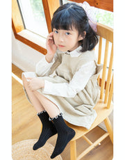 クルーソックス 靴下 ショートソックス キッズ ベビー ジュニア 子供用 女の子 くつ下 フリル レース シンプル 可愛い おしゃれ お出かけ