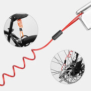 コイルワイヤー 鍵用 コイル式ワイヤーケーブル ディスクロックリマインダー リマインダーケーブル 自転車用品 バイク用品 盗難防止 荷物 ロープ 防犯 145cm スプリング