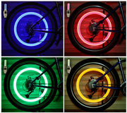 バルブライト LEDライト 同色2個セット 電池式 自転車用 バイク用 自転車用品 バイク用品 バルブキャップ タイヤバルブ 夜間走行 安全対策 装飾 リメイク お洒落