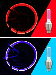 バルブライト LEDライト 同色2個セット 電池式 自転車用 バイク用 自転車用品 バイク用品 バルブキャップ タイヤバルブ 夜間走行 安全対策 装飾 リメイク お洒落