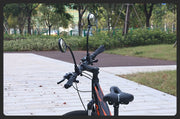 自転車用 バックミラー サイクルミラー 凸面鏡 フレキシブルアーム ロング 360度回転 角度調整 後方確認 丸型 工具不要 取り付け簡単