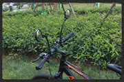 自転車用 バックミラー サイクルミラー 凸面鏡 フレキシブルアーム ロング 360度回転 角度調整 後方確認 丸型 工具不要 取り付け簡単
