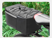 自転車用リアバッグ 12L 15L 反射材入り ファスナー 面ファスナー マジック テープ 防水 自転車用品 シンプル 荷台用 大容量