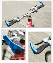 自転車グリップ ハンドルグリップ エルゴグリップ 左右セット 牛角 ゴム 自転車用パーツ 交換 角度調整 握りやすい サイクリング マウンテンバイク クロスバイク 通勤 通学