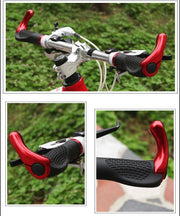 自転車グリップ ハンドルグリップ エルゴグリップ 左右セット 牛角 ゴム 自転車用パーツ 交換 角度調整 握りやすい サイクリング マウンテンバイク クロスバイク 通勤 通学