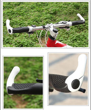自転車グリップ ハンドルグリップ エルゴグリップ 左右セット 牛角 ゴム 自転車用パーツ 交換 角度調整 握りやすい サイクリング マウンテンバイク クロスバイク 通勤 通学