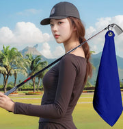 ゴルフタオル ゴルフスポーツタオル ゴルフボール拭き 40×60 ゴルフボールクリーナー カラビナ付き スポーツ ゴルフ用品 ボールクリーナー クラブクリーナー ボールタオル クラブタオル 長方形 持ち歩き アウトドア ゴルフグッズ 便利