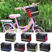 自転車用カゴ フロント かご バスケット 大人 キッズ 子供用自転車 マジック テープ スマホ入れ ダブルファスナー 防水 サイドポケット メッシュ