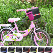 自転車用カゴ フロント かご バスケット 大人 キッズ 子供用自転車 マジック テープ スマホ入れ ダブルファスナー 防水 サイドポケット メッシュ