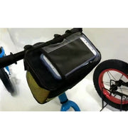 自転車用カゴ フロント かご バスケット 大人 キッズ 子供用自転車 マジック テープ スマホ入れ ダブルファスナー 防水 サイドポケット メッシュ