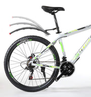 自転車用泥よけ フェンダー 前後セット 伸縮式 LEDライト付き テールライト付き フロント リア 無地 黒 泥はね防止 飛び散り防止 取り付け簡単 汎用 サイクル用 マウンテンバイク ロードバイク クロスバイク 自転車用グッズ