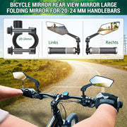 自転車用ミラー サイクルミラー 右用 左用 単品 1個 360度回転 角度調節可能 鏡 後方確認 シンプル 自転車用品 ロードバイク クロスバイク ハンドルバー 取り付け サイクリング