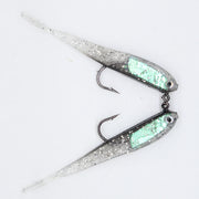 ソフトルアー 1セット 計10個 小魚ワーム ミノー 疑似餌 偽エサ 釣り具 フィッシング用品 キラキラ ラメ入 半透明 リアル