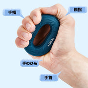 ハンドグリップ 握力トレーニング 筋トレグッズ リング型 鍛える 指 2段階 シリコン 滑り止め 簡単 自宅 スポーツ器具