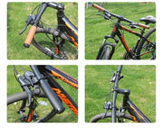 自転車 ハンドルカバー ハンドルグリップ 1ペア 左右セット エンドキャップ付き フェイクレザー レザー調 ロックオン ストレート クロスバイク マウンテンバイク アレンジ シンプル カジュアル アウトドア スポーツ