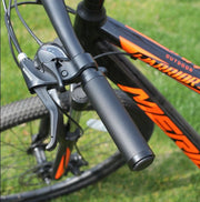 自転車 ハンドルカバー ハンドルグリップ 1ペア 左右セット エンドキャップ付き フェイクレザー レザー調 ロックオン ストレート クロスバイク マウンテンバイク アレンジ シンプル カジュアル アウトドア スポーツ