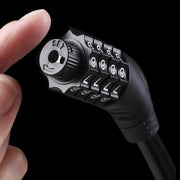 ワイヤーロック 自転車用品 ダイヤル式 ケーブルロック 盗難防止 番号式 自転車アクセサリー 暗証番号 チェーンロック 4桁 防犯グッズ 施錠 セキュリティ対策 ナンバー式 鍵 取り付け簡単 便利グッズ 通勤 お出かけ シンプル