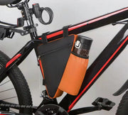 フレームバッグ ドリンクホルダー 自転車用 自転車バッグ 三角バッグ 自転車ポーチ 車体装着バッグ マウンテンバイク サイクリング ペットボトル 水筒 ドリンク 車体装着 三角形 面ファスナー 便利 小物収納 シンプル