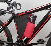 フレームバッグ ドリンクホルダー 自転車用 自転車バッグ 三角バッグ 自転車ポーチ 車体装着バッグ マウンテンバイク サイクリング ペットボトル 水筒 ドリンク 車体装着 三角形 面ファスナー 便利 小物収納 シンプル