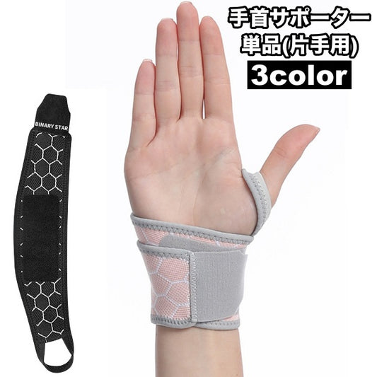 手首サポーター 単品 1枚 左右兼用 手首固定 リストサポーター 商品画像