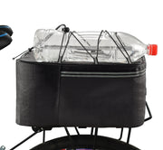 自転車用リアバッグ キャリアバッグ 12L 15L 反射材入り 面ファスナー マジック テープ シンプル 防水 自転車用ヘルメット スマホ 携帯 小物 収納 持ち運び サイクリング お出かけシーン 黒 ブラック